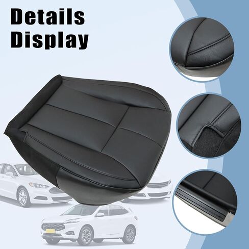 SecosAutoparts Driver Bottom Black Leather with Black Lines Seat Cover Compatible with Jeep Grand Cherokee 1999 2000 2001 2002 2003 2004 in Saudi Arabia