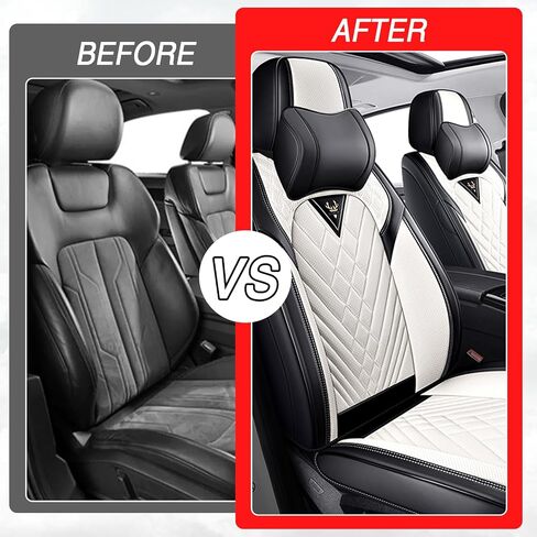 أغطية مقعد السيارة لـ Subaru Outback 2000-2025 ، مقعد مقعد من جلد Nappa Premium Nappa ومضاد للانزلاق ، تغطية كاملة مخصصة لأغطية Subaru Outback مجموعة كاملة (5 مقاعد فاخرة ، أسود) in Kuwait