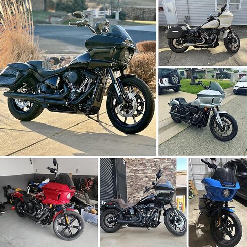 Advanblack 2025 Low Rider S Fairing ST Fairing Front Headlight Fairing Compatible with Harley Low Rider Lowrider S, Road King, Street Bob, Fat Bob, Sport Glide & Dyna (Vivid Black) in Saudi Arabia