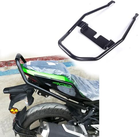 دراجة نارية سوداء الصلب الأمتعة الطرف الخلفي رف رف الفرس الخلفي Fender Fairing لـ Ninja 400 Z400 2018-2023 (BackHandholder) in Kuwait