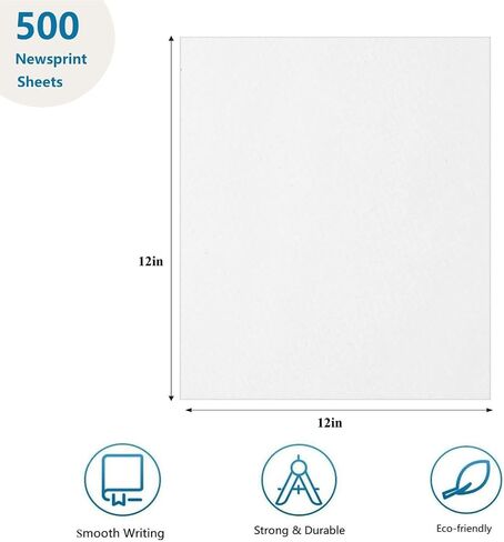 500 Sheets Newsprint Paper 8.5 x 11in Plain Newsprint for Drawing Sketching Coloring, Drawing Paper Bulk for Kids Doodles in Saudi Arabia