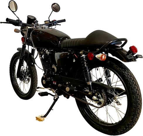 BELMONTE BIKES 250CC Venom Sportster Chopper Cafe Racer Motorcycle 5-Speed Transmission (White) in Kuwait