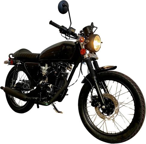 BELMONTE BIKES 250CC Venom Sportster Chopper Cafe Racer Motorcycle 5-Speed Transmission (White) in Kuwait