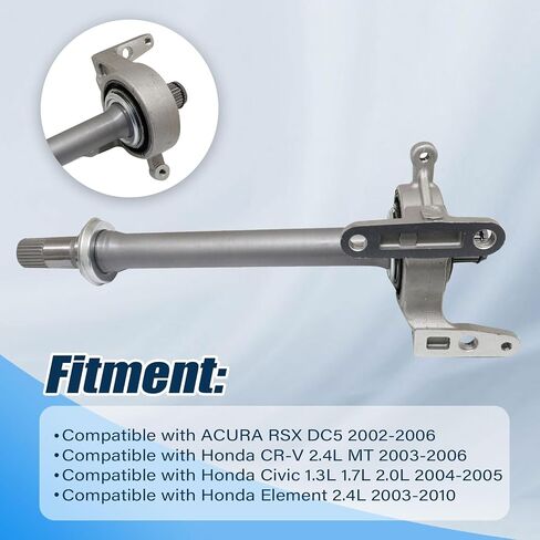 XQSMWF 44500-SCV-A00 44500-S6M-N00 CV عمود متوسط مناسب لـ Honda CR-V 2.4L MT 2003-2006 Element 2.4L 2003-2010 Civic 1.7L 2.0L 2004-2005 FIT for Acura in Saudi Arabia