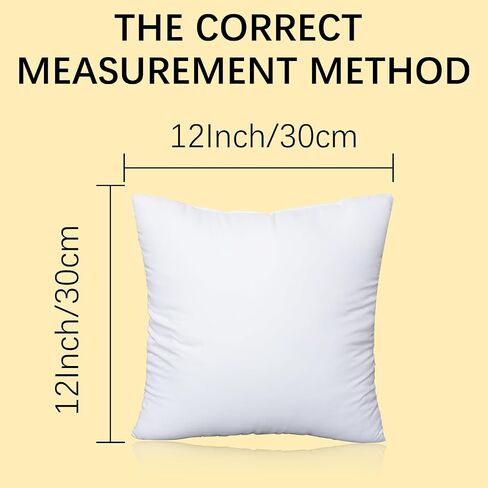 Throw Pillows Insert Set of 2, with 100% Cotton Cover, Bed and Couch - Indoor Hotel Decorative Pillows, 12x20 in White Pillows Inserts in Saudi Arabia