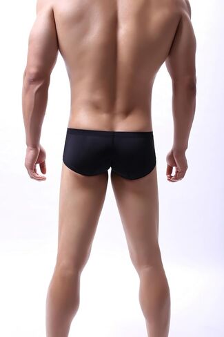 Gogobear Men's Ice Silk Underwear Breathable Bulge Pouch Low Waist Boxer Briefs Classics Comfortable Athletic Underpants in Kuwait