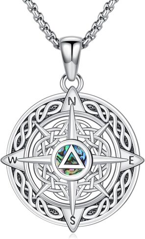 Sobriety Gifts 925 Sterling Silver AA Sobriety Pendant Necklace Alcoholics Anonymous Jewelry Sober Gifts for Men Women in Saudi Arabia