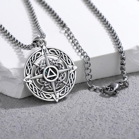 Sobriety Gifts 925 Sterling Silver AA Sobriety Pendant Necklace Alcoholics Anonymous Jewelry Sober Gifts for Men Women in Saudi Arabia