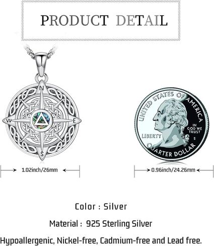 Sobriety Gifts 925 Sterling Silver AA Sobriety Pendant Necklace Alcoholics Anonymous Jewelry Sober Gifts for Men Women in Saudi Arabia