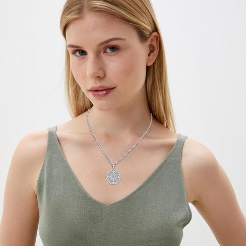 Sobriety Gifts 925 Sterling Silver AA Sobriety Pendant Necklace Alcoholics Anonymous Jewelry Sober Gifts for Men Women in Saudi Arabia