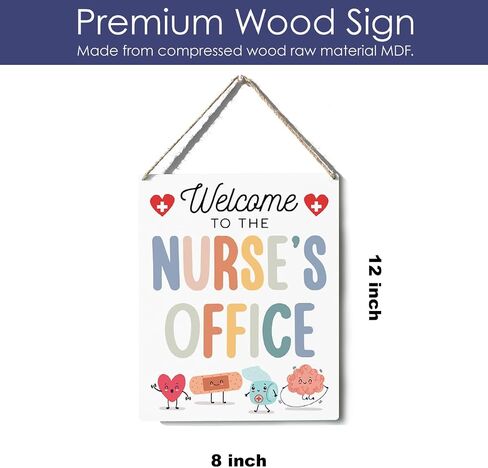 Xiolcxdr Nurse Office Classroom Welcome Decor Nurse Week Appreciation Thank You Gifts Wall Art Sign First Day of College Nursing Essentials Gifts for Nurses Medical Assistant Women Man in Kuwait