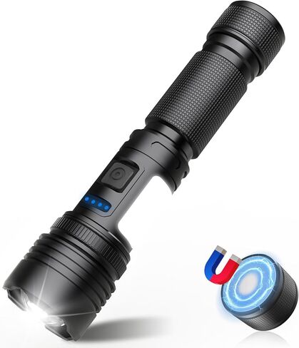Flashlights 100000 High Lumens with Camping Lanterns, Rechargeable Flashlight for Camping Essentials, Super Bright FlashLights, 8 Modes, Survival Kits for Outdoor Home Emergency Power Outages Hiking in Saudi Arabia