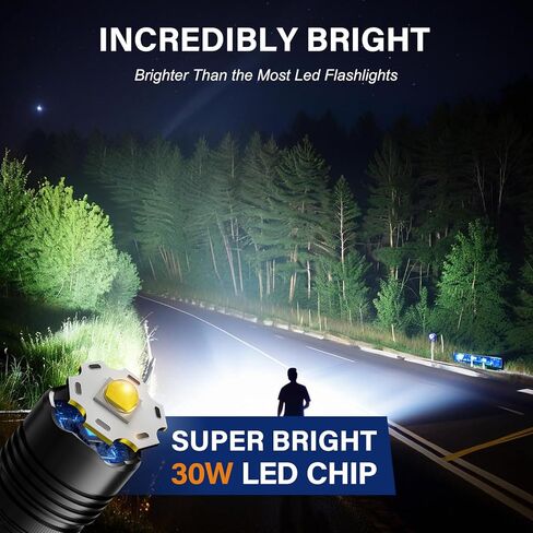 Flashlights 100000 High Lumens with Camping Lanterns, Rechargeable Flashlight for Camping Essentials, Super Bright FlashLights, 8 Modes, Survival Kits for Outdoor Home Emergency Power Outages Hiking in Saudi Arabia
