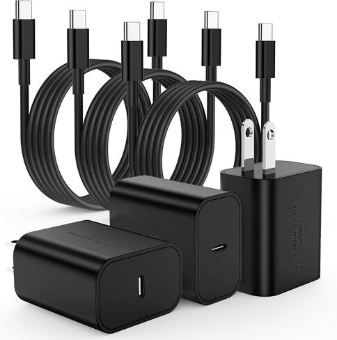 2Pack 45W USB C Charger for Samsung Galaxy S24 Ultra, Super Quite Fast Charging Type C Block with 9FT C to C Cord for Samsung Galaxy Tab S9 S8 S23 Ultra S22 Ultra S23 S22 S21 Note 10 Plus 20 in Saudi Arabia