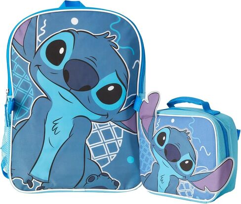 سريع الأمام غرزة الأطفال حقيبة الظهر ومجموعة صندوق الغداء - 14 بوصة 3D Bookbag Boys Girls Backpack with Lunch Box School Facs in Kuwait