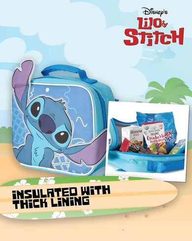 سريع الأمام غرزة الأطفال حقيبة الظهر ومجموعة صندوق الغداء - 14 بوصة 3D Bookbag Boys Girls Backpack with Lunch Box School Facs in Kuwait
