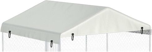 Outdoor Dog Kennel Cover 10'W x 10'L Made of 600D Waterproof and UV Resistant Oxford Cloth- Black Replacement Kennel Cover（Without Frame） in Kuwait