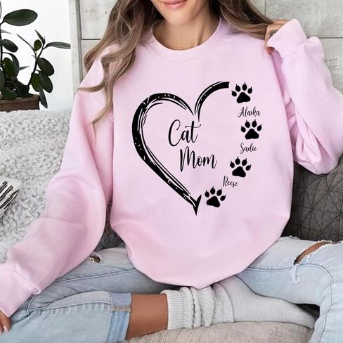 Cat Mama Sweatshirt - Cat Mom Gift for Women in Kuwait