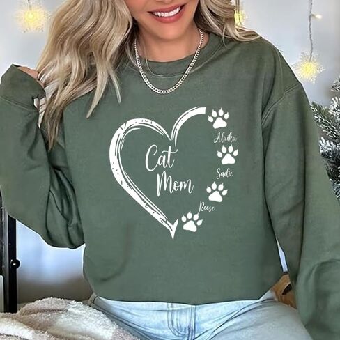 Cat Mama Sweatshirt - Cat Mom Gift for Women in Kuwait