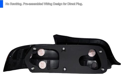 SPEC-D TUNING Red Clear Lens Tail Lights Compatible with 1997-2001 Honda Prelude, Left + Right Pair Assembly in Saudi Arabia