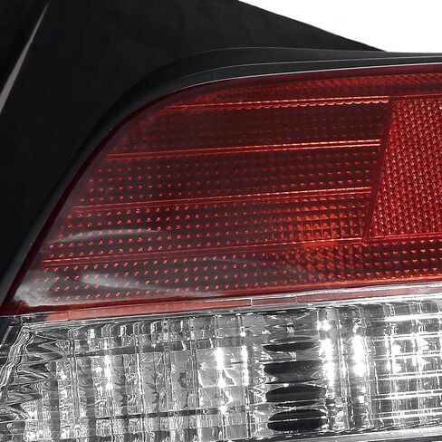 SPEC-D TUNING Red Clear Lens Tail Lights Compatible with 1997-2001 Honda Prelude, Left + Right Pair Assembly in Saudi Arabia