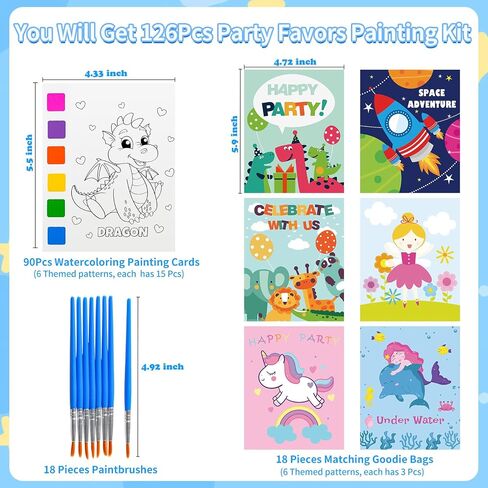 Rotu Water Coloring Books for Kids Party Favors for Kids 4-8 3-5, Birthday Gifts Classroom Prizes Goodie Bags Stuffers Bulk Art Craft Supplies, 30 Pack(210Pcs) in Saudi Arabia