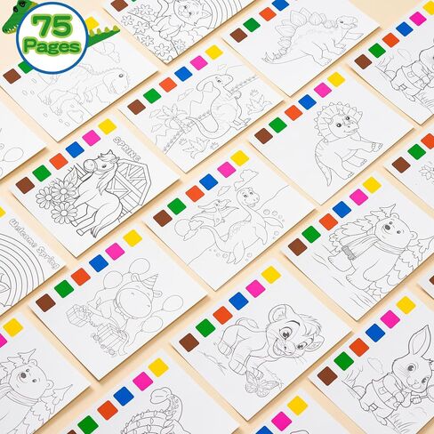 Rotu Water Coloring Books for Kids Party Favors for Kids 4-8 3-5, Birthday Gifts Classroom Prizes Goodie Bags Stuffers Bulk Art Craft Supplies, 30 Pack(210Pcs) in Saudi Arabia