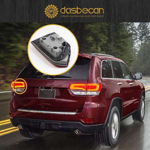 Dasbecan Right Side Passenger Side Inner Tail Light Assembly متوافقة مع 2014-2021 Jeep Grand Cherokee Laredo/Limited/Overland/Summit استبدال 68110046AB CH2803105 نوع الهالوجين الخلفي in Saudi Arabia