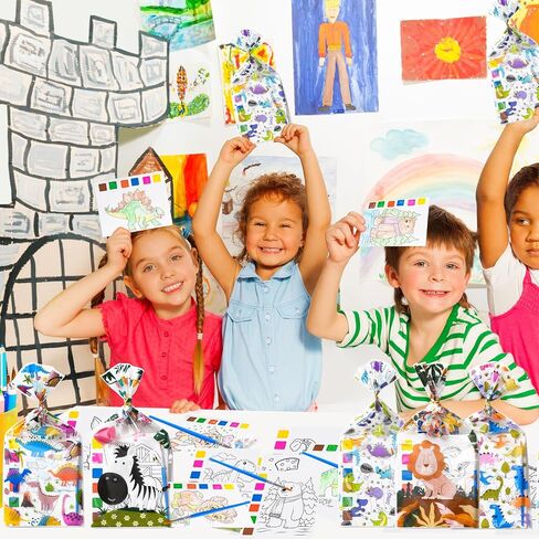 Rotu Water Coloring Books for Kids Party Favors for Kids 4-8 3-5, Birthday Gifts Classroom Prizes Goodie Bags Stuffers Bulk Art Craft Supplies, 30 Pack(210Pcs) in Saudi Arabia
