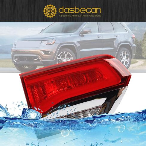 Dasbecan Right Side Passenger Side Inner Tail Light Assembly متوافقة مع 2014-2021 Jeep Grand Cherokee Laredo/Limited/Overland/Summit استبدال 68110046AB CH2803105 نوع الهالوجين الخلفي in Saudi Arabia