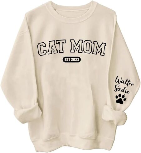 Cat Mama Sweatshirt - Cat Mom Gift for Women in Kuwait