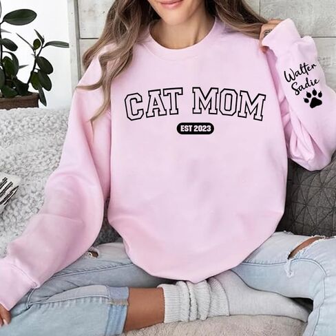 Cat Mama Sweatshirt - Cat Mom Gift for Women in Kuwait