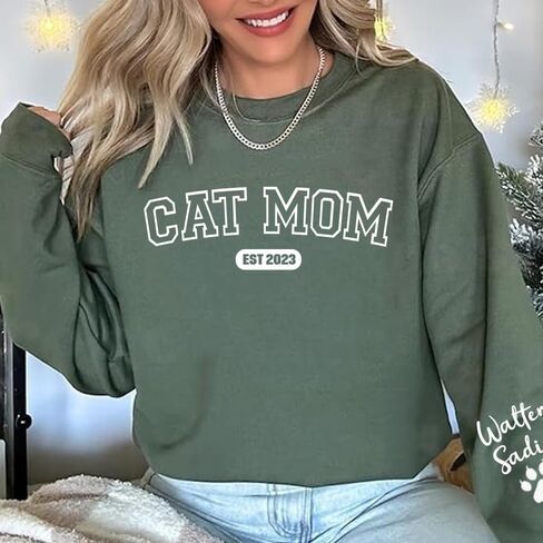 Cat Mama Sweatshirt - Cat Mom Gift for Women in Kuwait