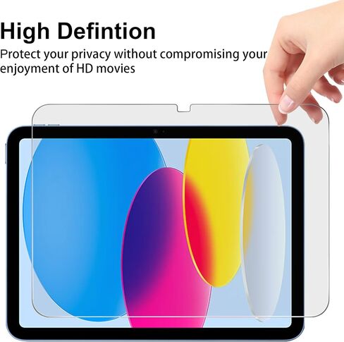 Screen Protector for iPad A16 2025 11th/10th 2022 Generation (11-inch/10.9) 9H Tempered Glass [Face ID & Apple Pencil Compatible] HD Clear Case Friendly[2 Pack] in Saudi Arabia