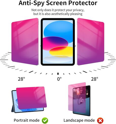 Screen Protector for iPad A16 2025 11th/10th 2022 Generation (11-inch/10.9) 9H Tempered Glass [Face ID & Apple Pencil Compatible] HD Clear Case Friendly[2 Pack] in Saudi Arabia