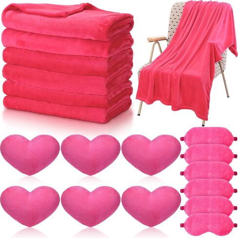 18 Pcs Kids Sleepover Party Supplies for Girl, Light Pink, 12 x 11 Inch in Kuwait