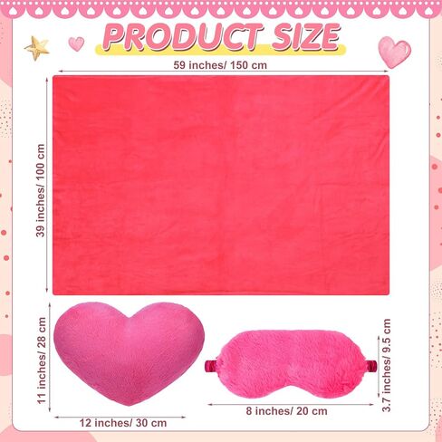 18 Pcs Kids Sleepover Party Supplies for Girl, Light Pink, 12 x 11 Inch in Kuwait