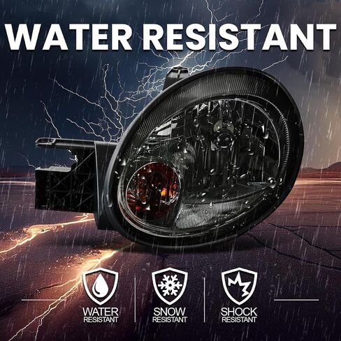 SPEC-D TUNING Black Headlights Compatible with 2003-2005 Dodge Neon L+R Pair Head Light Lamp Assembly in Saudi Arabia