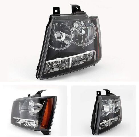 AKKON - For 07-13 Suburban Tahoe Avalanche Chrome Clear Headlights Front Lamps Direct Replacement Left + Right in Saudi Arabia