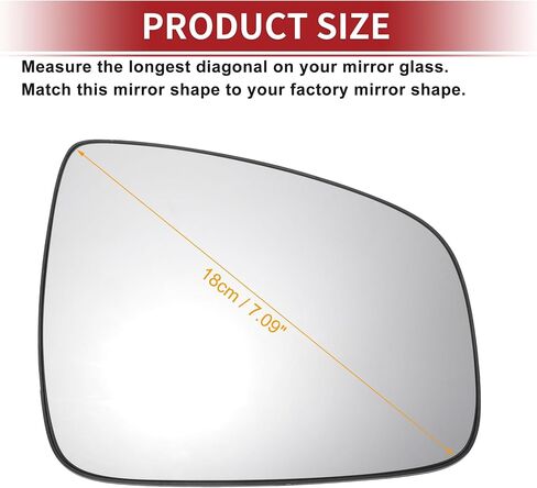 ACROPIX CAR REARVING RISED RASEDER Side Mirror Glass لـ Dacia Duster 2014-2018 مع لوحة دعم - حزمة 1 in Saudi Arabia