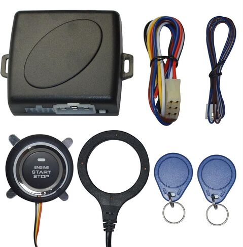 دفع السيارة لبدء strenition kit ، ادفع keyless ادفع إلى مجموعة أزرار إيقاف تشغيل المحرك ، Universal for +12V Car in Saudi Arabia