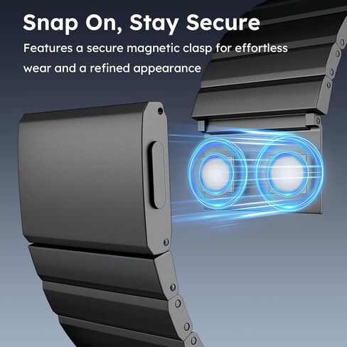 LULULOOK Titanium Band for Apple Watch Ultra 2/Ultra 49mm, Adjustable Magnetic Clasp Titanium Metal Straps, Men’s Smartwatch Band for Ultra 2/Ultra with DLC Scratch Resistant Coating in Kuwait