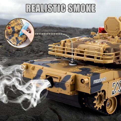 1/24 RC Tank, Remote Control Ger Leopard II Army Model Tank with Sound Effects, Lights and Smoke, 2.4G Military Model Toy for Kids, Perfect Birthday for Boys 6+ Years Old in Kuwait
