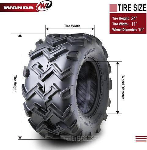 Wanda One New ATV UTV Tyr 24x11-10 24x11x10 6PR P306-10122 in Saudi Arabia