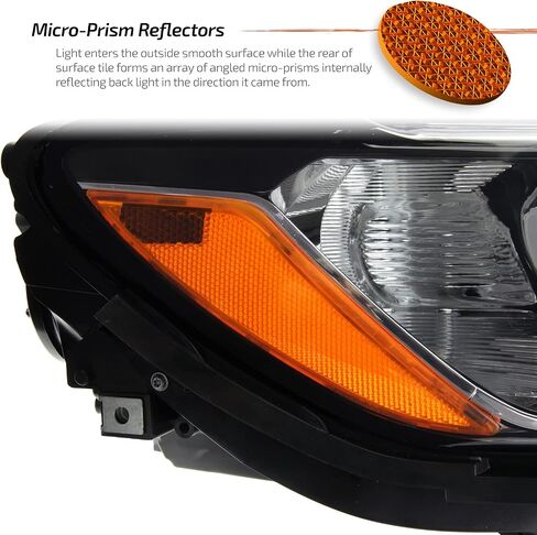 AKKON - Fits 2017-2022 Jeep Compass Halogen OE Style Headlights - Driver Left Black Housing Replacement in Kuwait