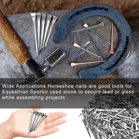 250pcs E3 Horseshoe Nails 1.21 Inch Stainless Steel HorseShoe Nails Nails Horse Hoof Nails Horseshoe Tools for Stained Glass,Horse Training Equestrian Sports in Saudi Arabia