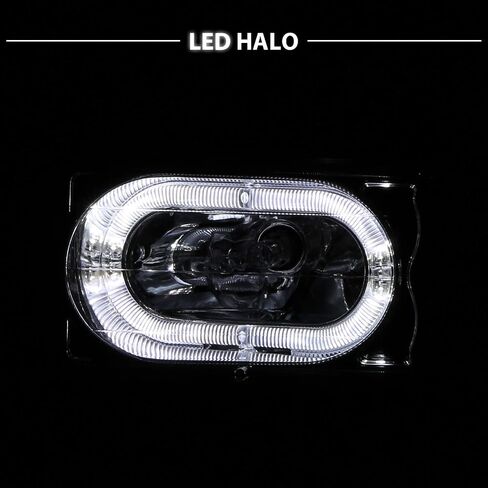 AmeriLite LED Bar Black Replacement Halogen Headlights Assembly for Chevy/GMC Fullsize Truck SUV - Passenger and Driver Side in Kuwait