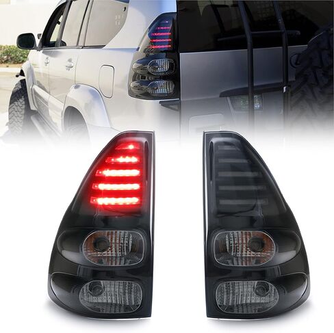 USR 03-09 GX470 Headlights – Black Housing Head Lamps (Left + Right) Pair - Compatible with 2003-2009 Lexus GX470 SUV All Models (PROJECTOR - GLOSSY BLACK HOUSING HEADLIGHT/PLUG AND PLAY READY) in Saudi Arabia