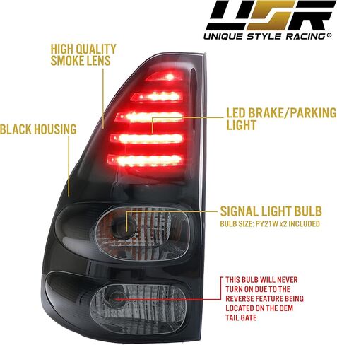 USR 03-09 GX470 Headlights – Black Housing Head Lamps (Left + Right) Pair - Compatible with 2003-2009 Lexus GX470 SUV All Models (PROJECTOR - GLOSSY BLACK HOUSING HEADLIGHT/PLUG AND PLAY READY) in Saudi Arabia