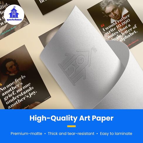 Quarterhouse Music Motivational Poster Set, Music Classroom Learning Materials for K-12 Students and Teachers, Set of 8, 12 x 18 Inches, Extra Durable in Kuwait